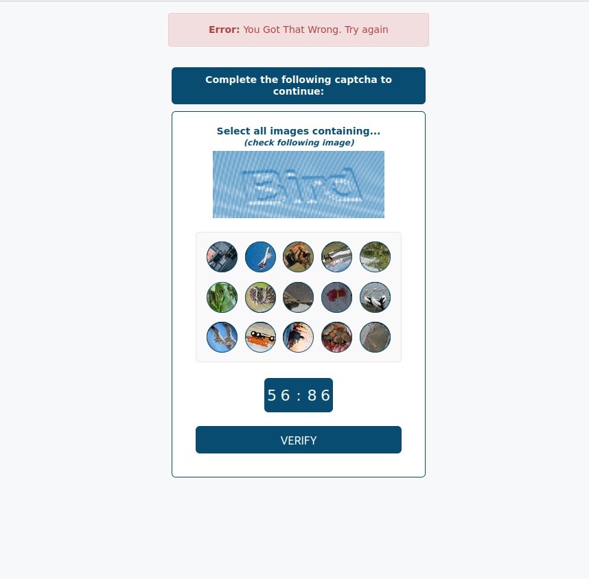 Abacus market Step 1 – CAPTCHA